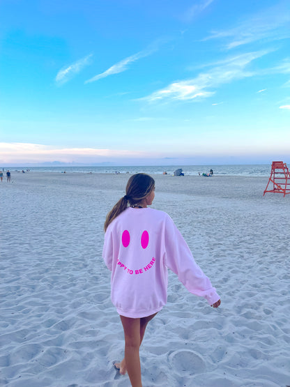 HAPPY TO BE HERE CREWNECK – Jewels Kennedy Designs